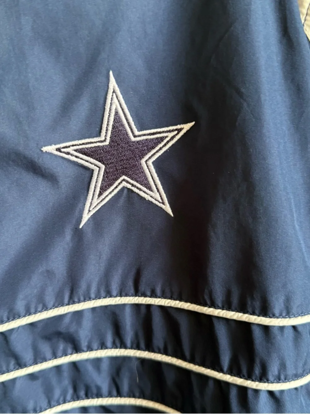 Men’s L GIII Navy White Gray NFL SI Dallas Cowboys Sporty Windbreaker Jacket